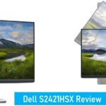 Review of Dell S2421HSX monitor showcasing its sleek design and impressive features