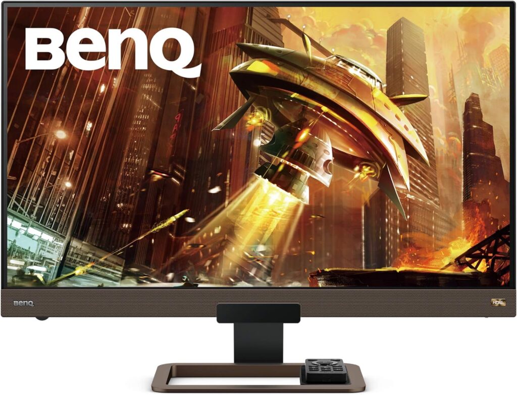 BenQ MOBIUZ EX2780Q Gaming Monitor 27" QHD 1440p w/ Remote 144Hz | IPS | HDRi | 95% DCI-P3 | Freesync | Black eQualizer | Eye-Care | Height/Tilt Adjustable Stand | 5w speakers w/ 5w Subwoofer | USB-C
