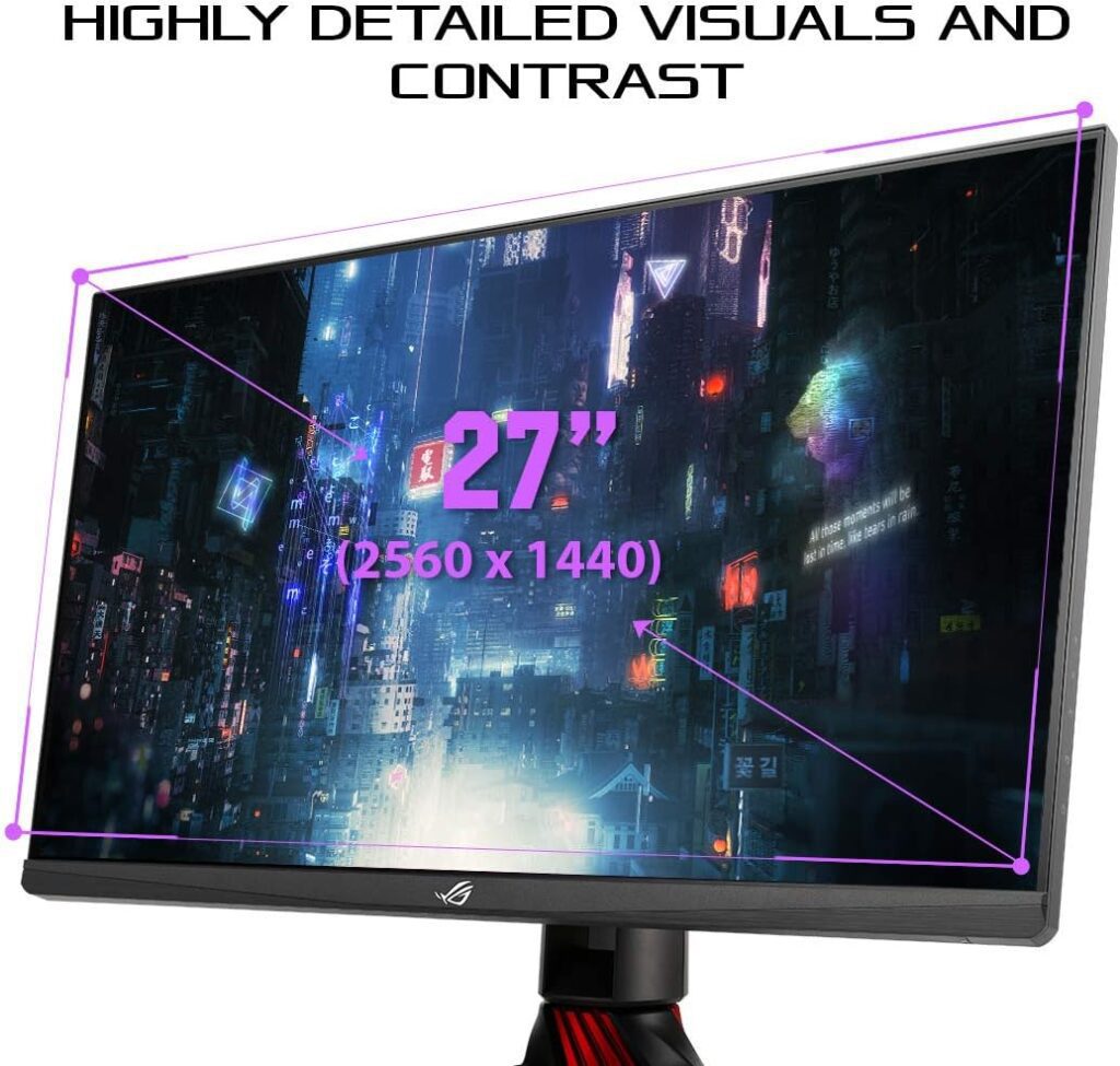 ASUS ROG Strix XG279Q 27” HDR Gaming Monitor, 1440P WQHD (2560 x 1440), Fast IPS, 170Hz, G-SYNC, Extreme Low Motion Blur (ELMB SYNC), 1ms, HDR™ 400, Eye Care, DisplayPort Dual HDMI
