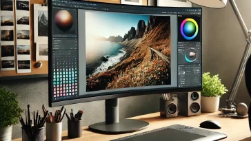 Monitor allows for immersive editing and precise color correction, enhancing the overall editing experience.