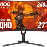 AOC Q27G3XMN 1440p gaming monitor with vibrant display on a sleek stand - best budget 144Hz performance