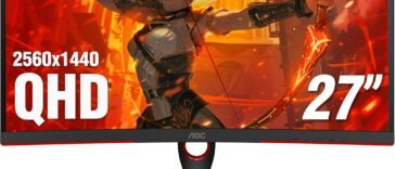 AOC Q27G3XMN 1440p gaming monitor with vibrant display on a sleek stand - best budget 144Hz performance