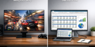 BenQ EX2780Q vs Dell U2721DE side-by-side comparison for gaming and productivity