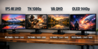 Best 27-inch monitors side by side comparison showing different panel types and resolutions