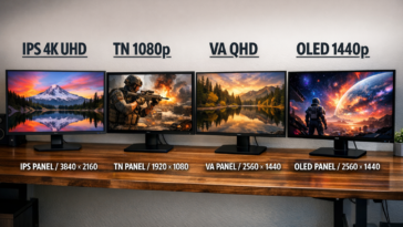 Best 27-inch monitors side by side comparison showing different panel types and resolutions