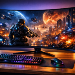 Best 4K 144Hz monitor on a gaming desk with PC setup