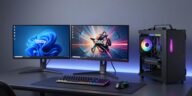 Best 1080p monitors for gaming and productivity displayed in professional studio setup