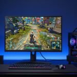 Side-by-side comparison of the best 1440p gaming monitors showcasing OLED, IPS, and Mini LED displays with HDR gaming visuals