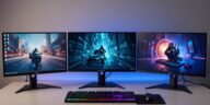 Best gaming monitors under 100 USD comparison setup with Sansui AOC and KTC models