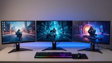 Best gaming monitors under 100 USD comparison setup with Sansui AOC and KTC models