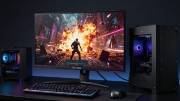 Best HDR Gaming Monitors - ASUS ROG Swift OLED PG27UCDM display in gaming setup