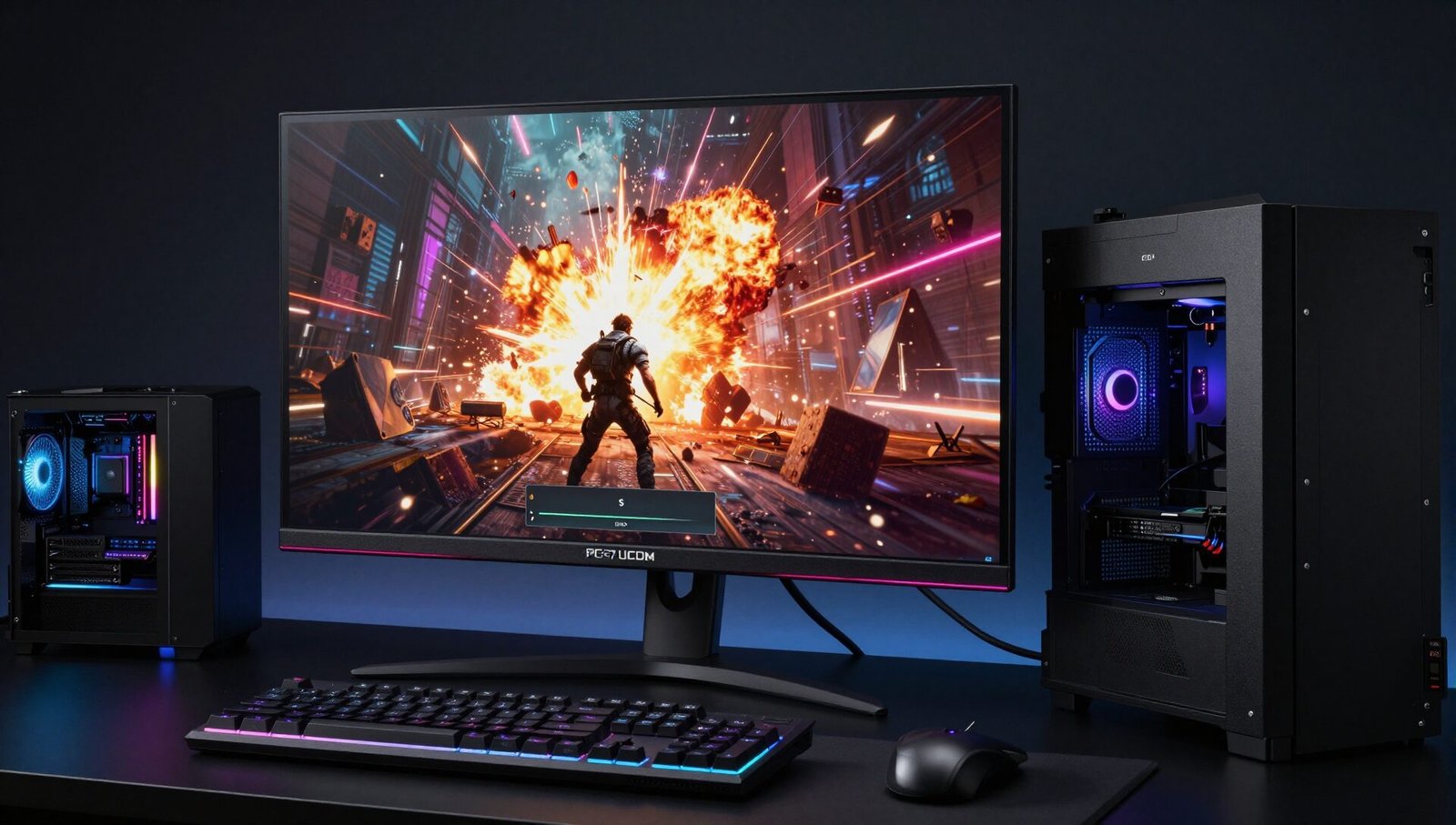 Best HDR Gaming Monitors - ASUS ROG Swift OLED PG27UCDM display in gaming setup