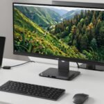 Best monitors with built-in docking station in a modern office desk setup