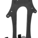 Samsung monitor mount adapter connecting a curved screen to a desk arm in a London home office