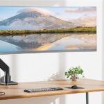 Samsung Odyssey G4 monitor arm in a tidy London home office